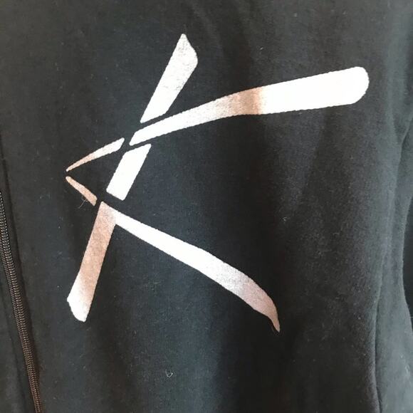 Kaddisfly XL black band sweater turtleneck zip up - Picture 4 of 10